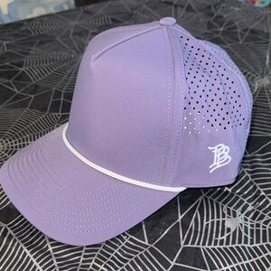 Purple Blank Branded Bills SnapBack W/ White Roped Brim